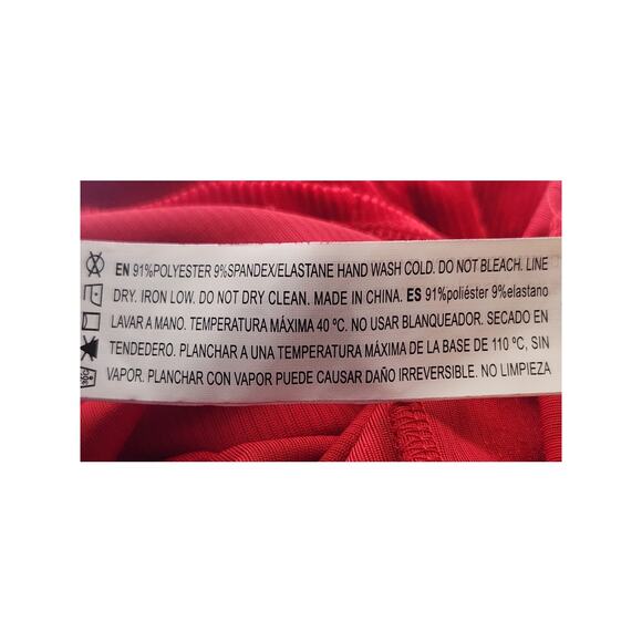 Forever 21 Mini Dress Women's 2X Red Velvet Corduroy Square Neck Babydoll - Picture 7 of 8